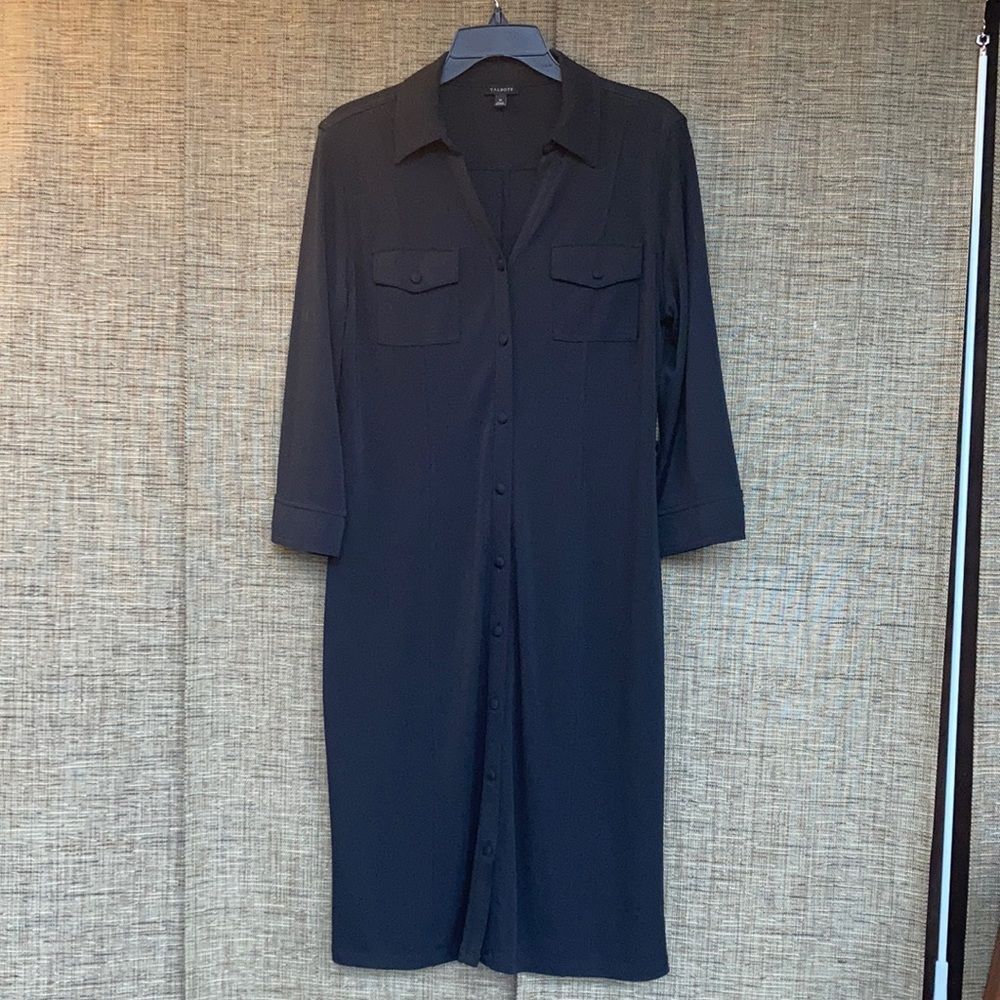 Vintage Talbots black shirt dress